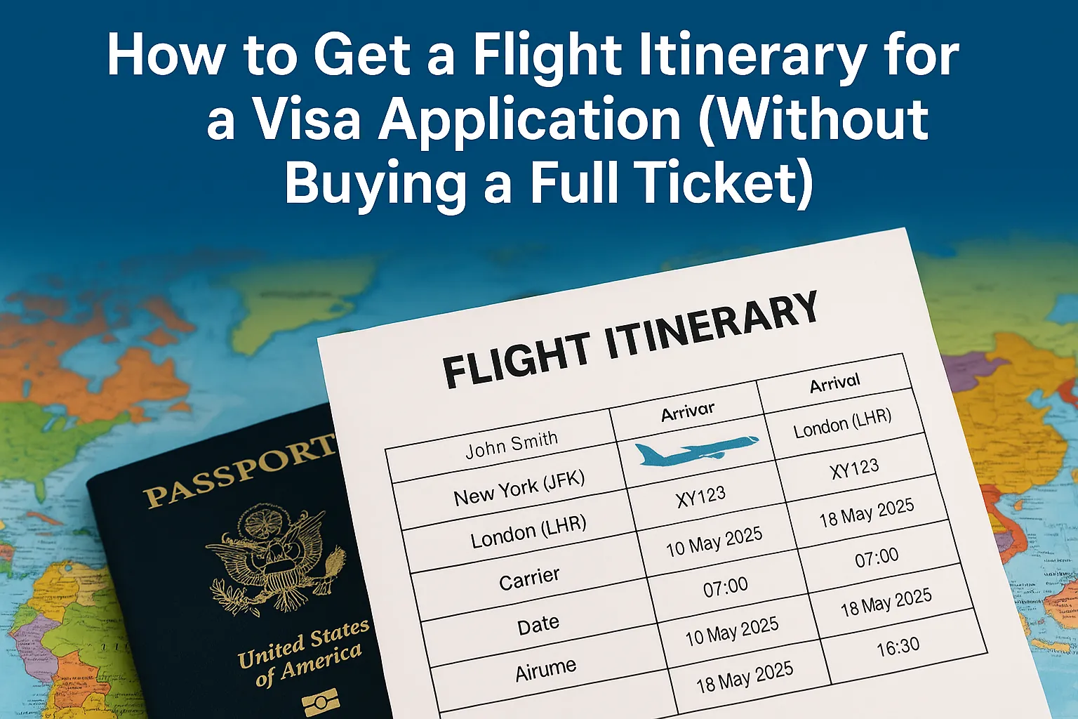How to Get a Flight Itinerary for a Visa Application (Without Buying a Full Ticket)